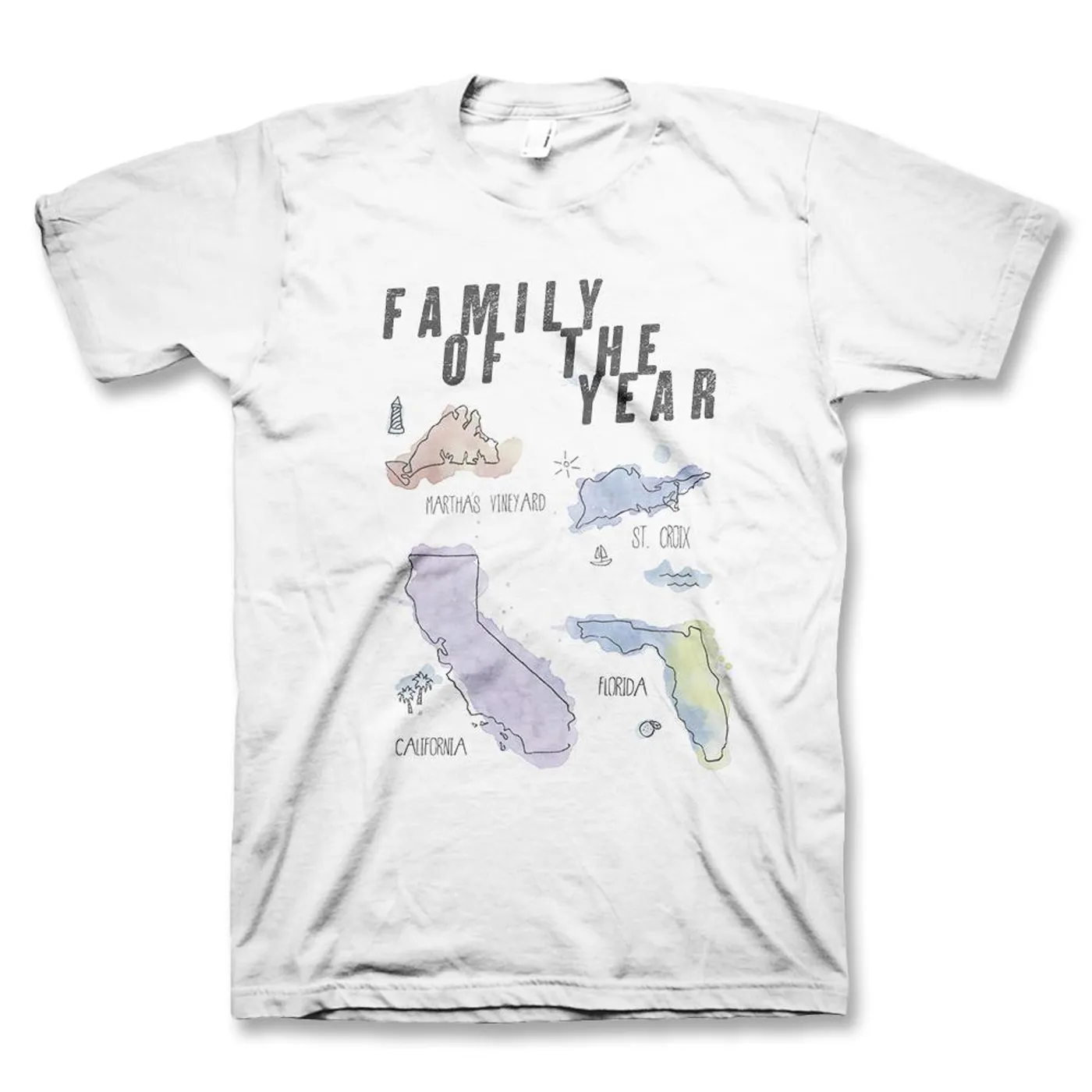 Family of the Year Map T-Shirt
