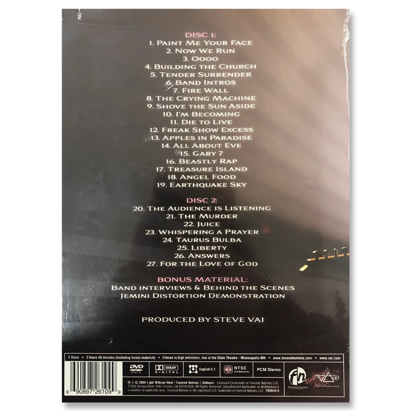 Steve Vai Where The Wild Things Are DVD