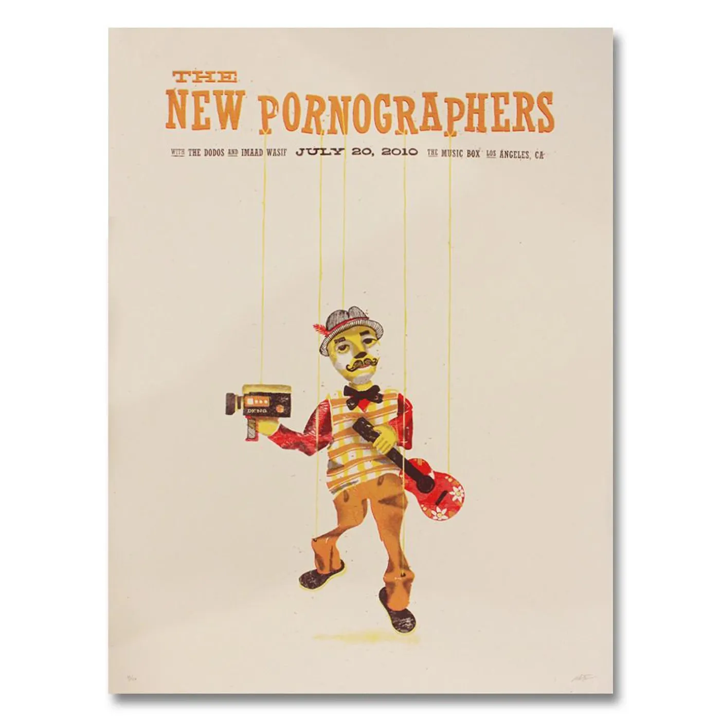 The New Pornographers The Music Box Los Angeles, CA 7/20 Poster