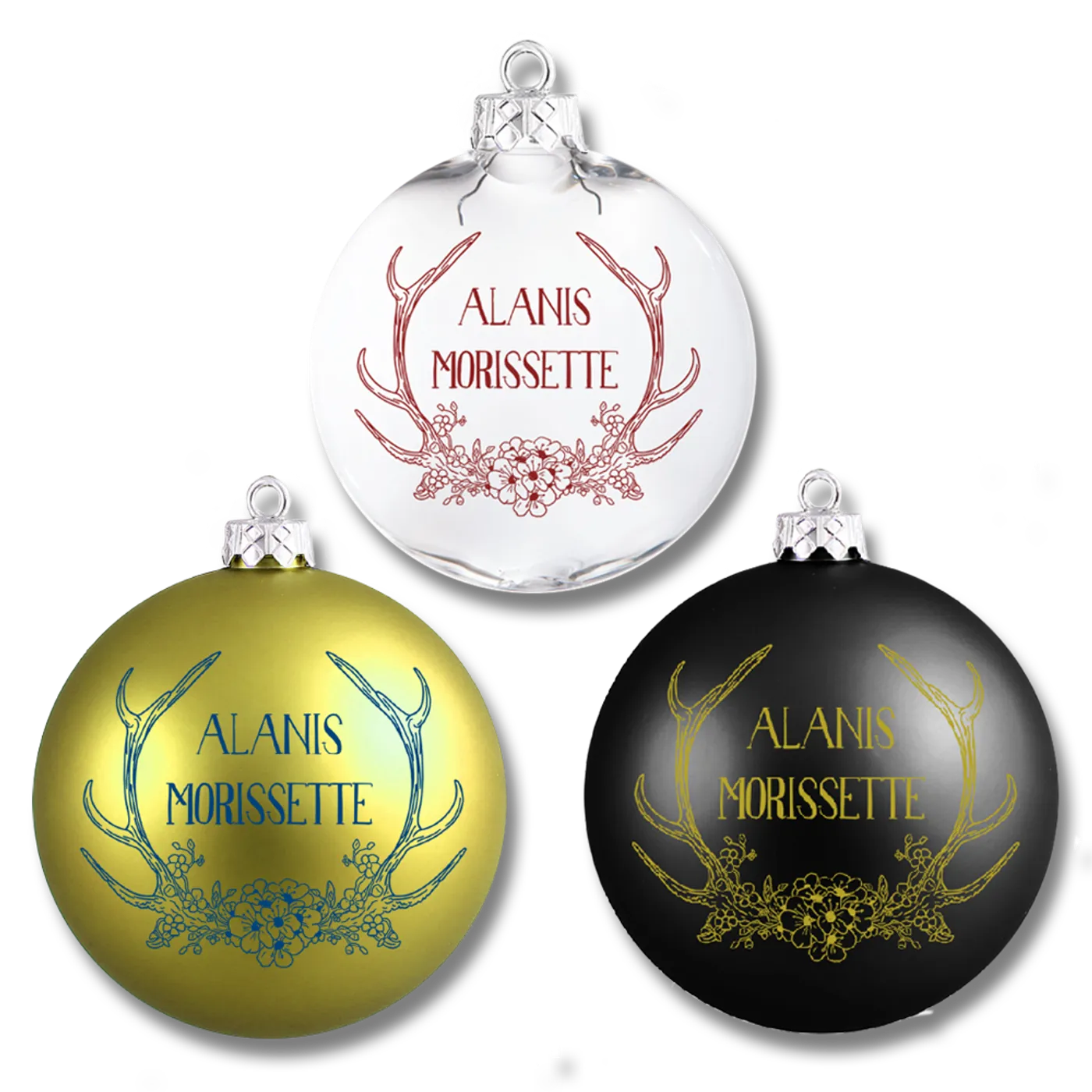 Alanis Morissette Antlers Ornament Set