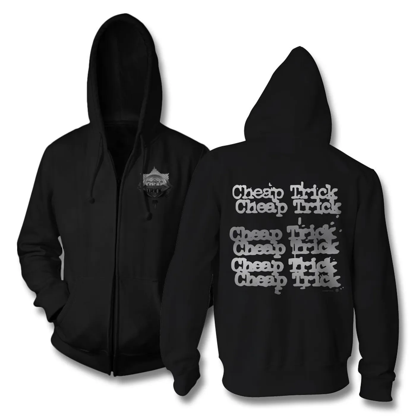 Cheap Trick Badge Zip Up Hoodie