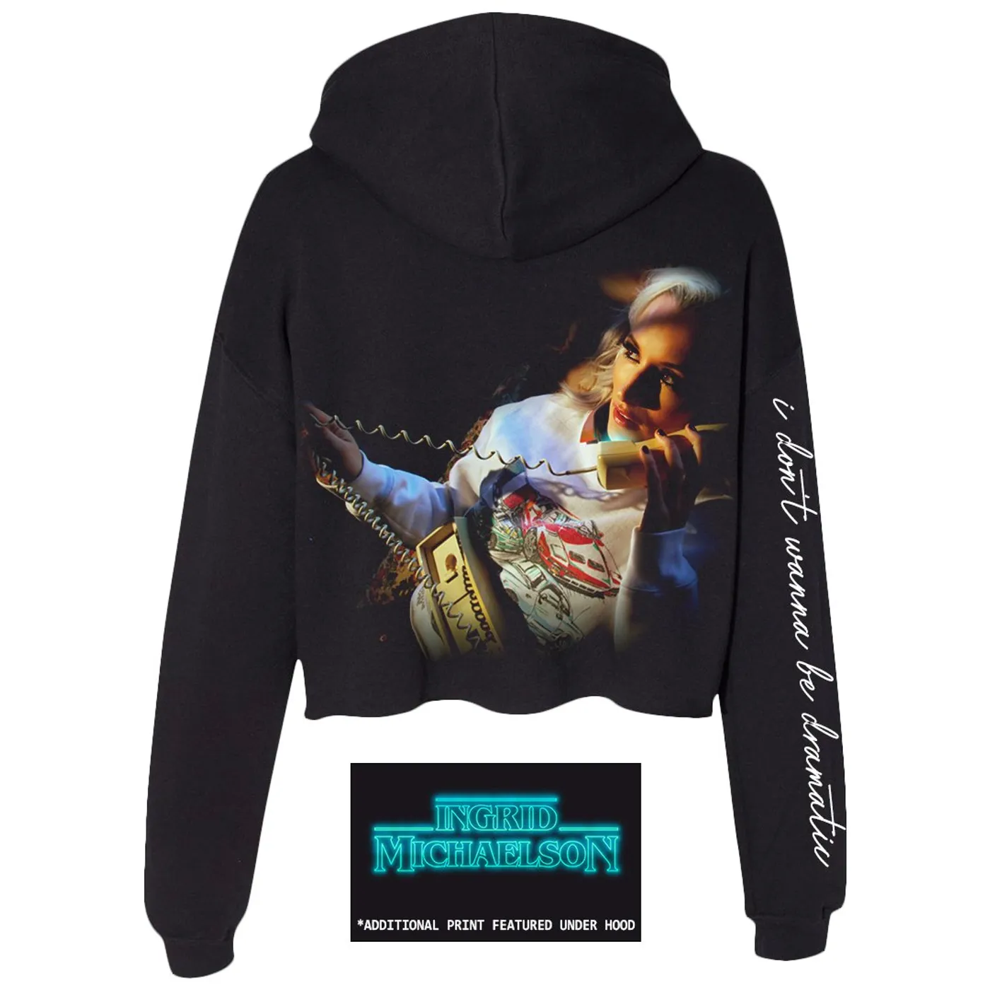 Ingrid Michaelson Dramatic Cropped Hoodie