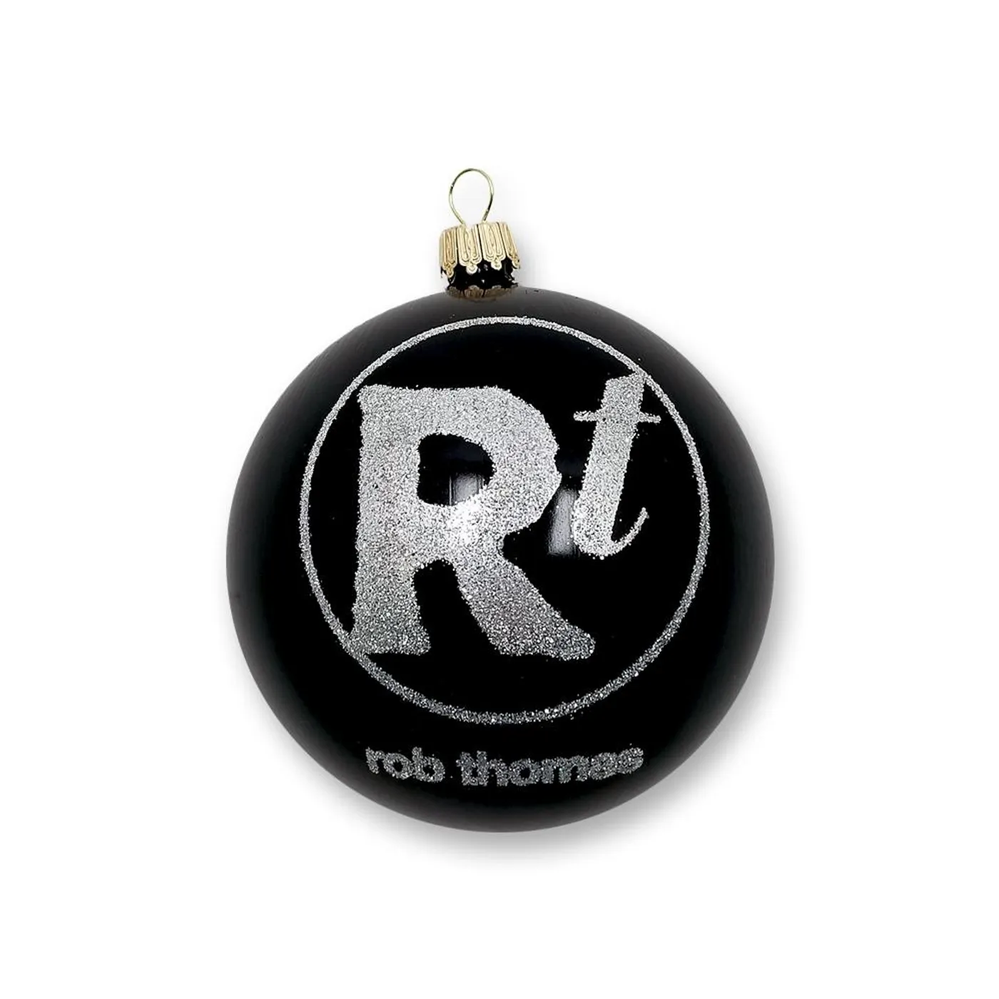 Rob Thomas Black Glitter Logo Ornament