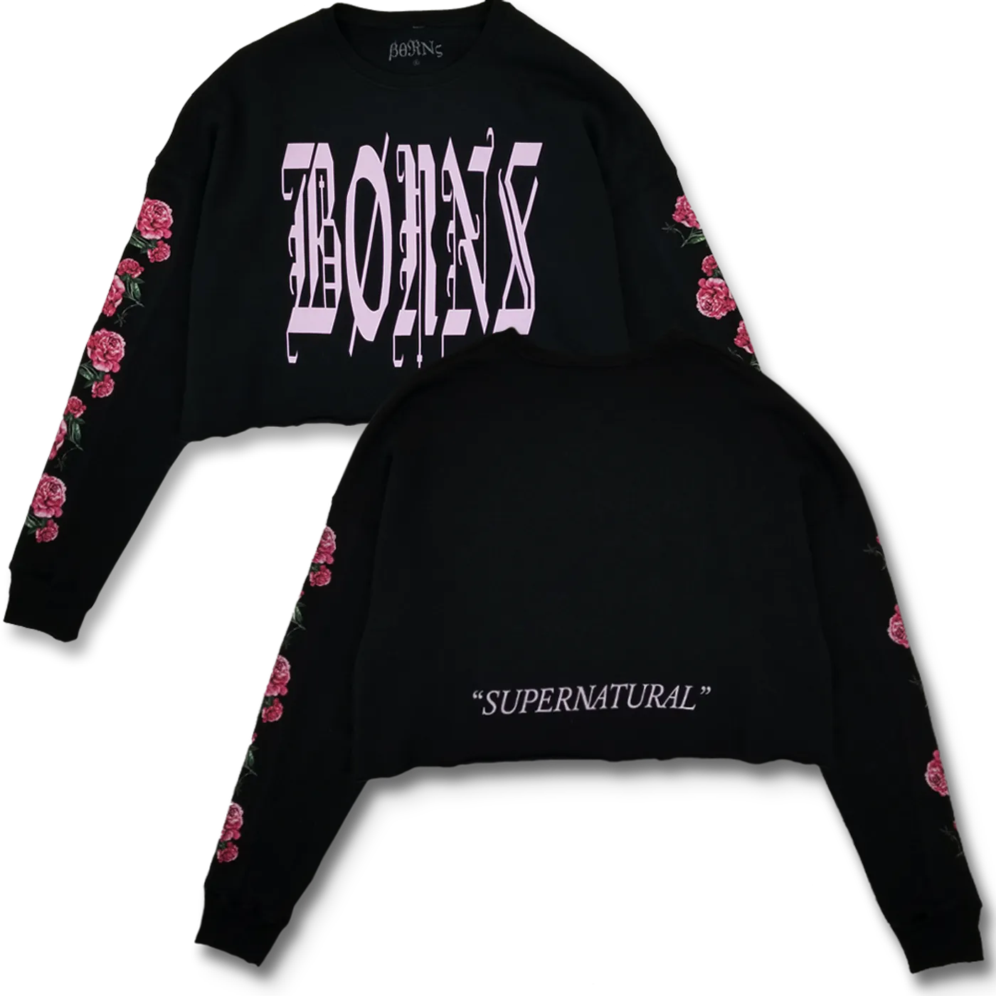 BØRNS Rose Women's Crop Sweatshirt