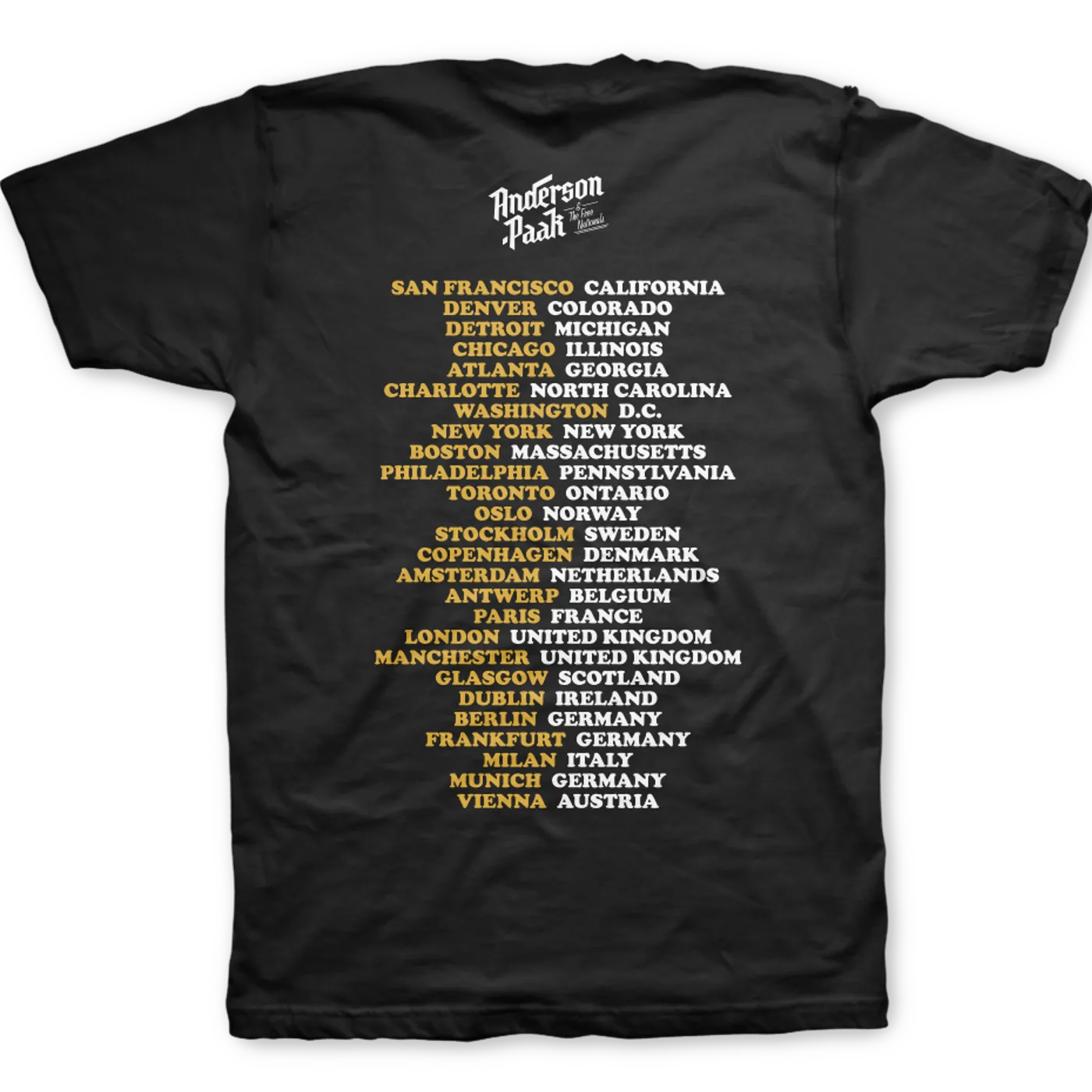Anderson .Paak ABC World Tour Tee - Black