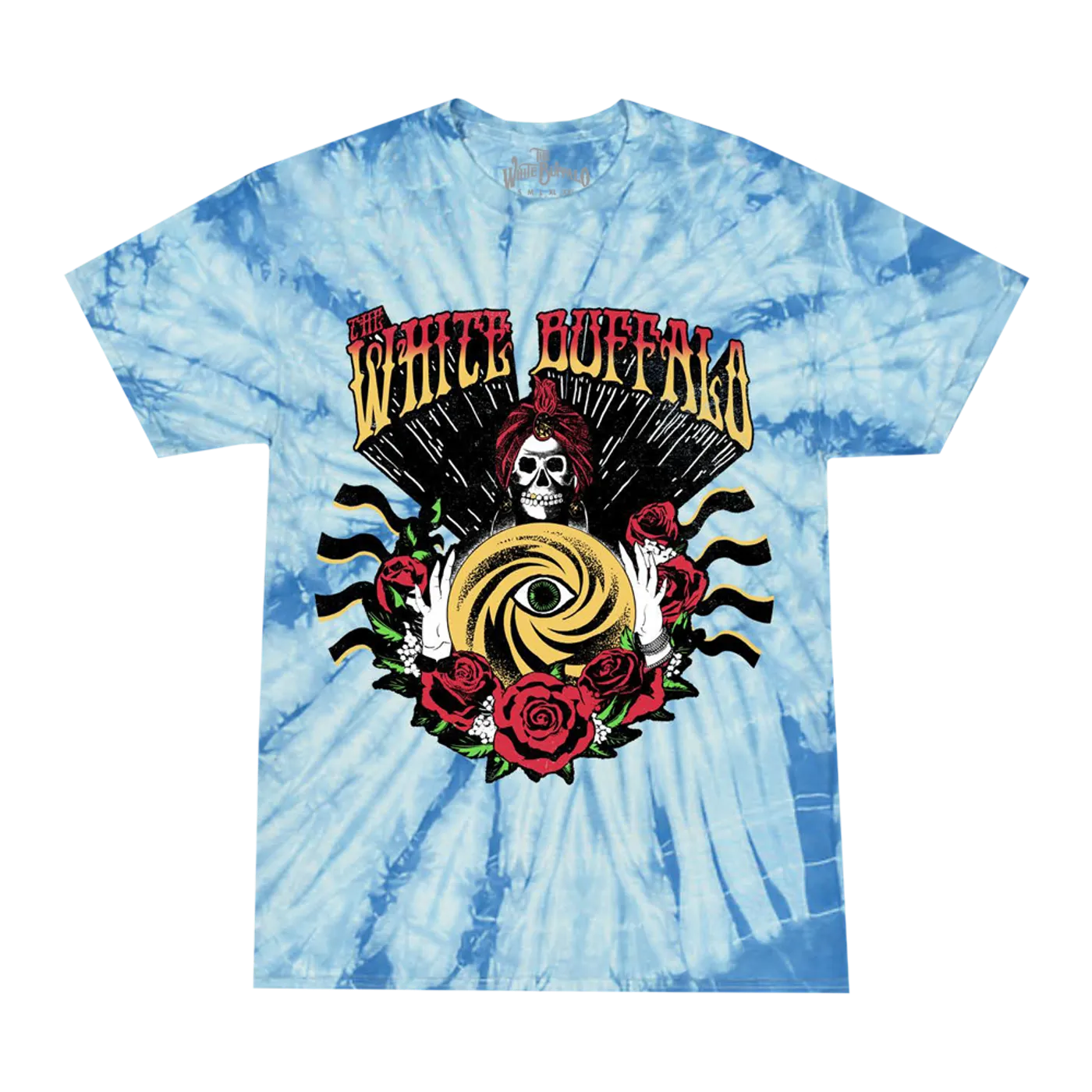 The White Buffalo Fortune Teller Baby Blue Tie Dye T-Shirt