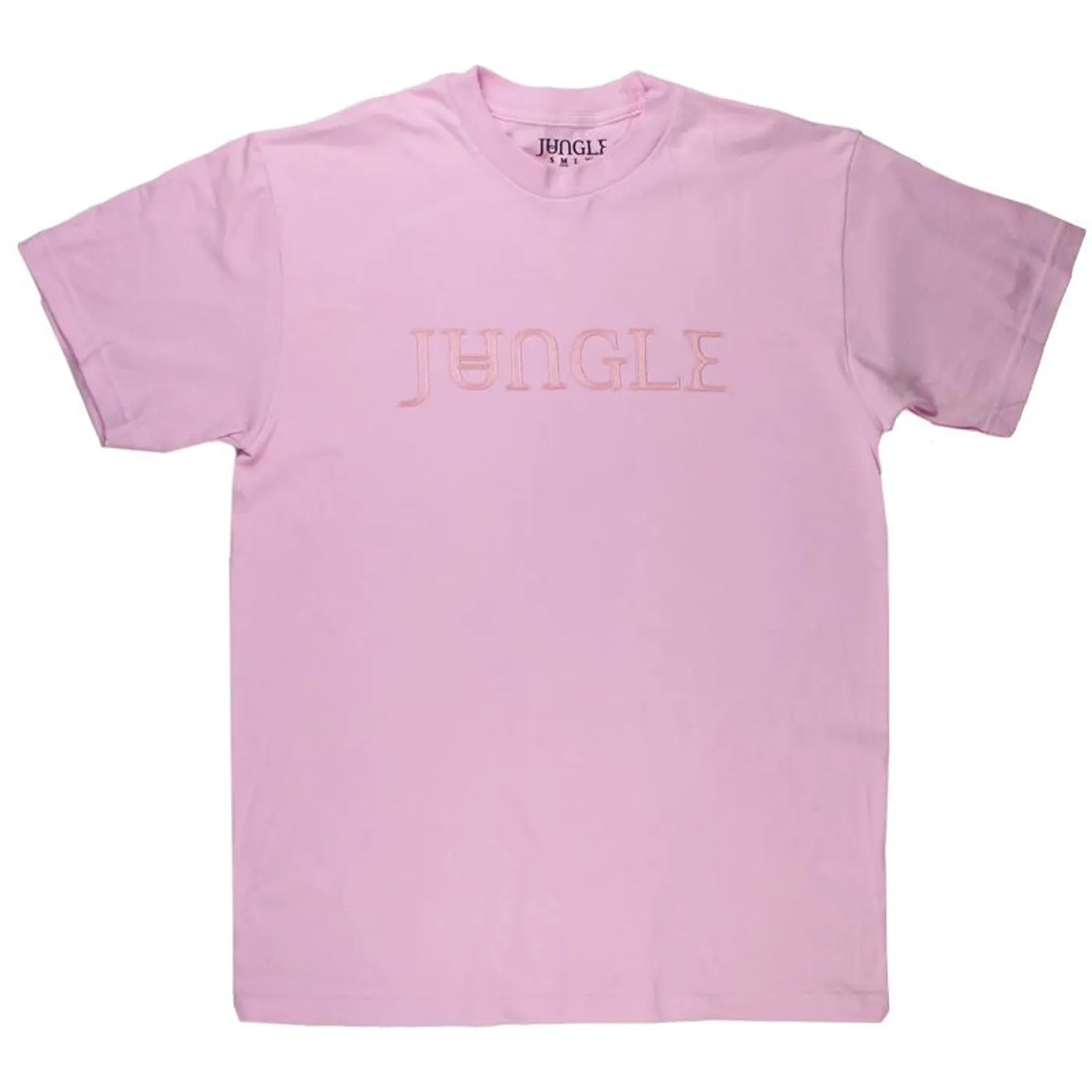 EMBROIDERED JUNGLE LOGO PINK T-SHIRT