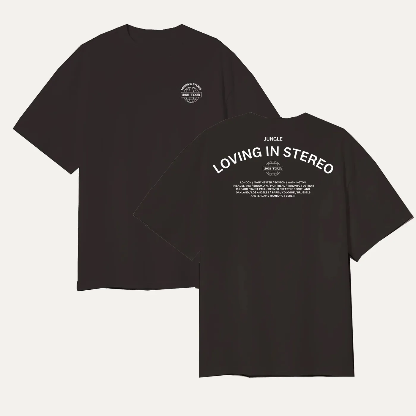 Jungle 2021 WORLD TOUR BLACK T-SHIRT