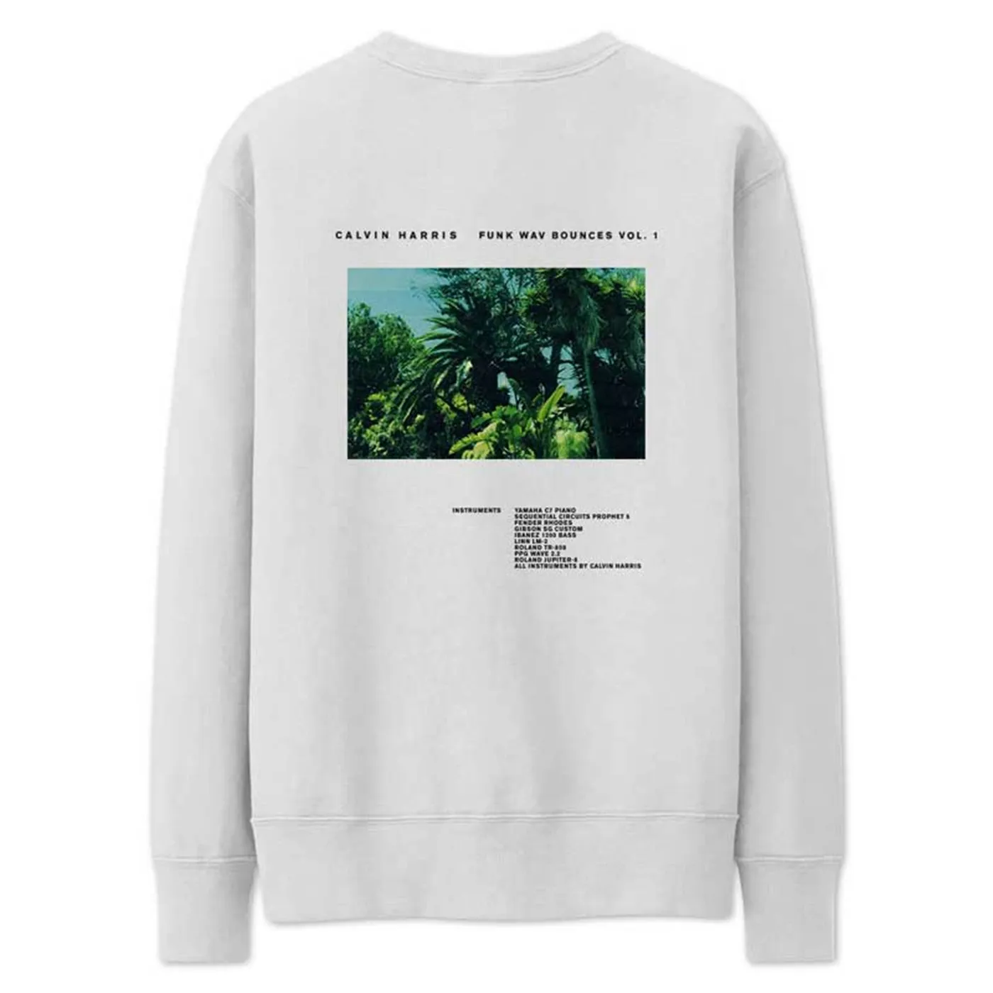CALVIN HARRIS 'SLIDE' WHITE CREWNECK