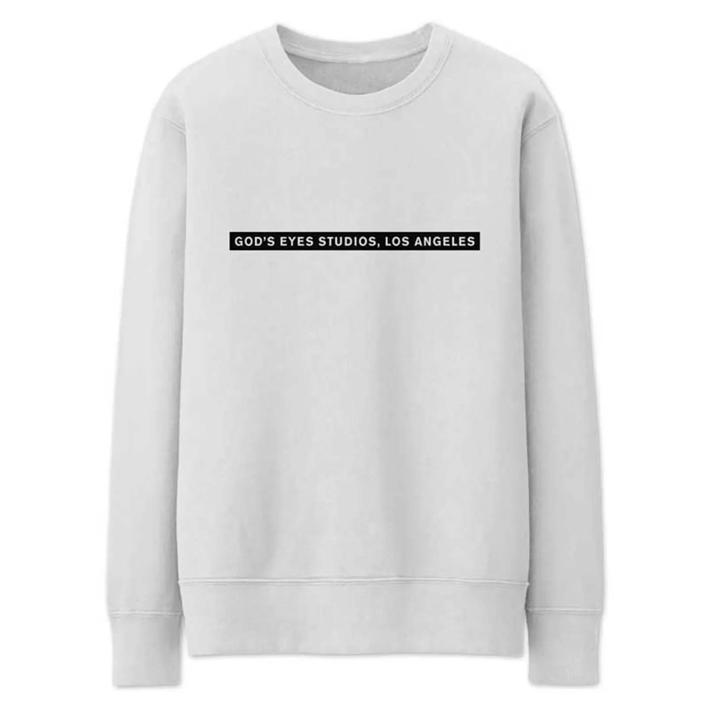 CALVIN HARRIS 'GOD'S EYES STUDIO' WHITE CREWNECK