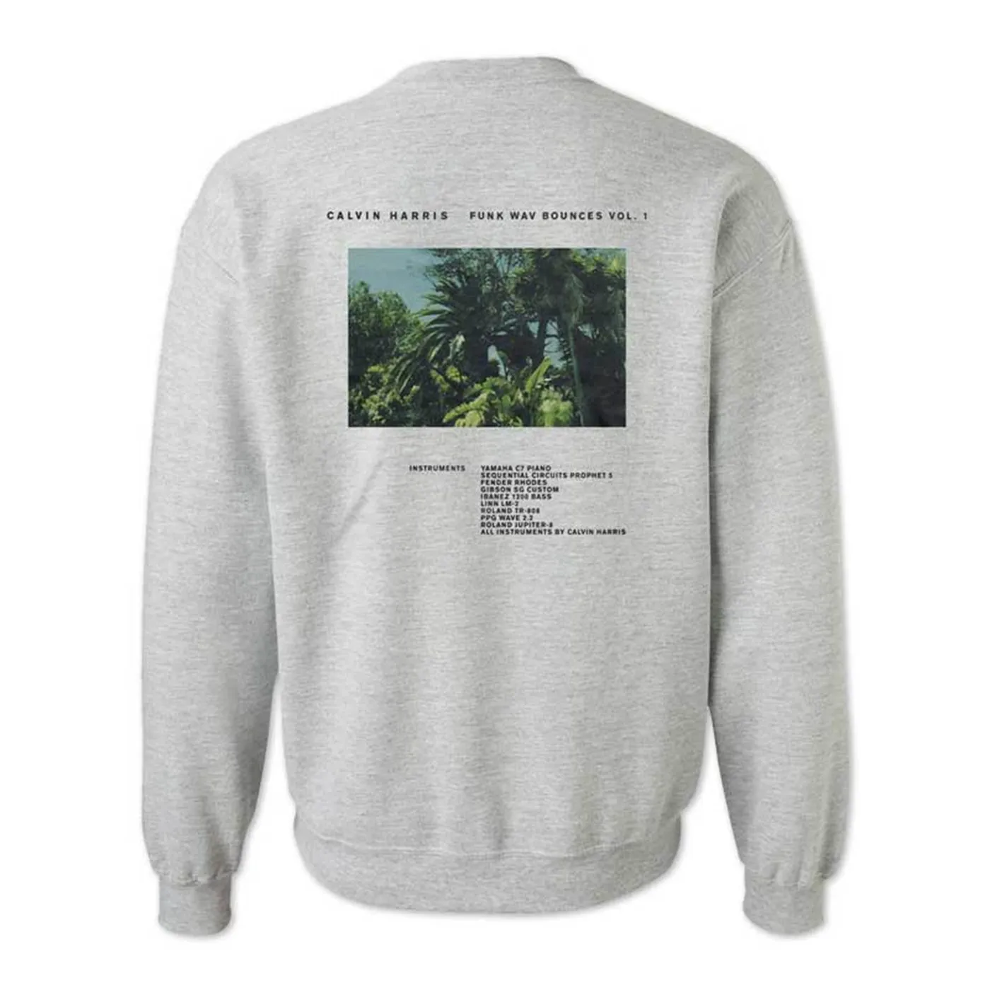 CALVIN HARRIS 'SLIDE' HEATHER GREY CREWNECK
