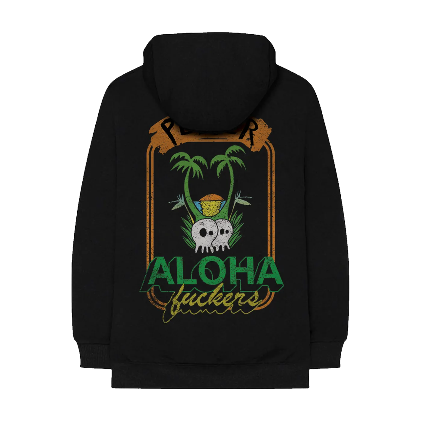 Pepper "Aloha Fuckers Beach" Black Zip Hoodie