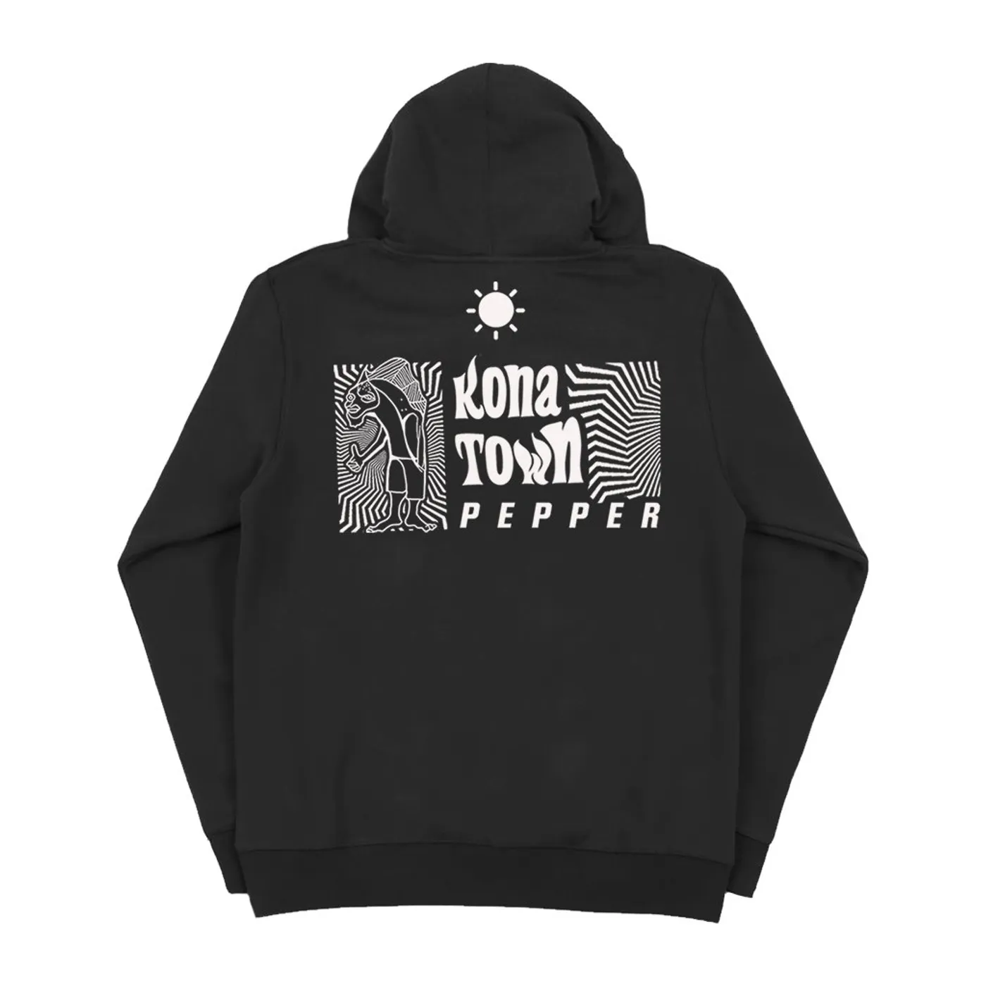 Pepper Kona Town Black Sherpa Hoodie