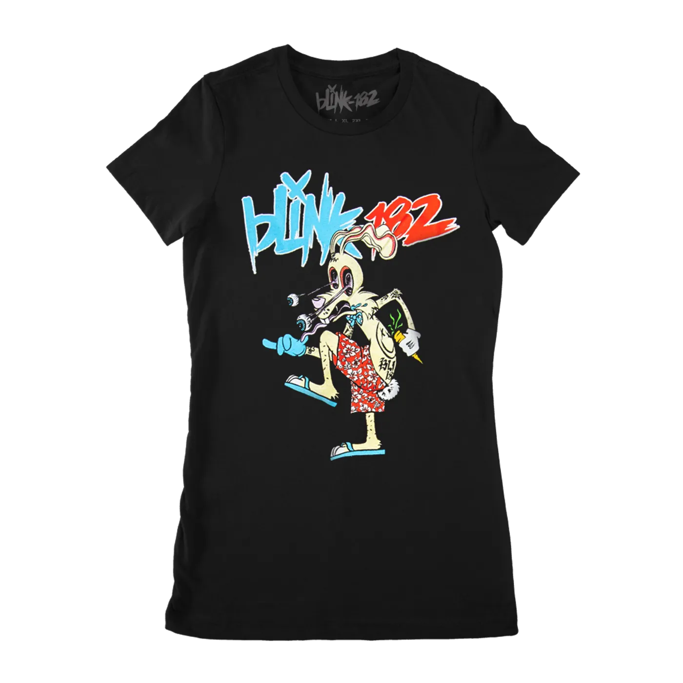 blink-182 LADIES RABBIT SUMMER TOUR '19 BLACK TEE X-LARGE