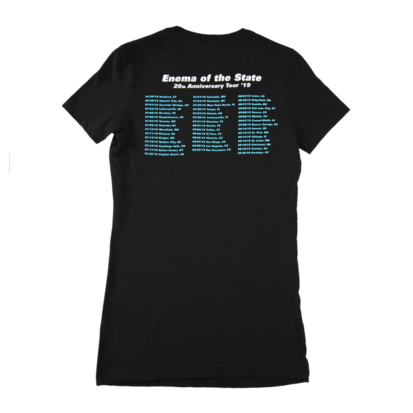 blink-182 LADIES RABBIT SUMMER TOUR '19 BLACK TEE X-LARGE