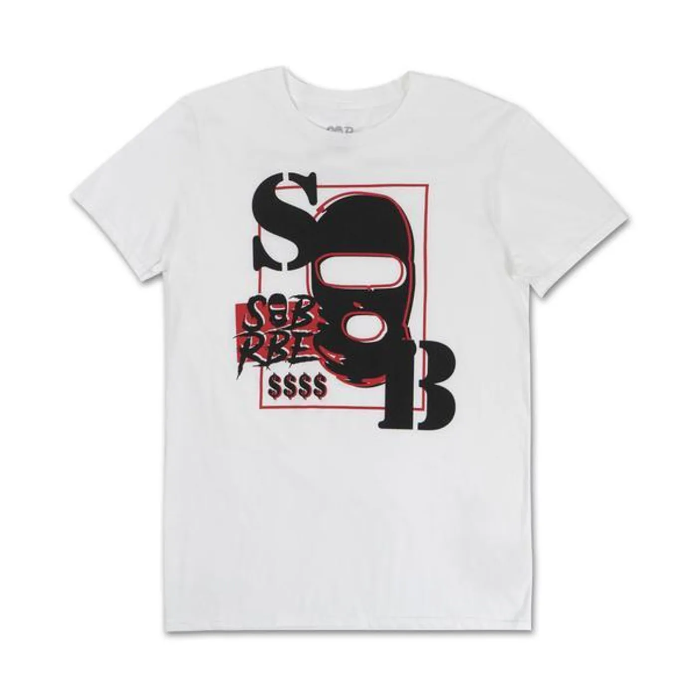 SOB X RBE SKI MASK TEE - WHITE