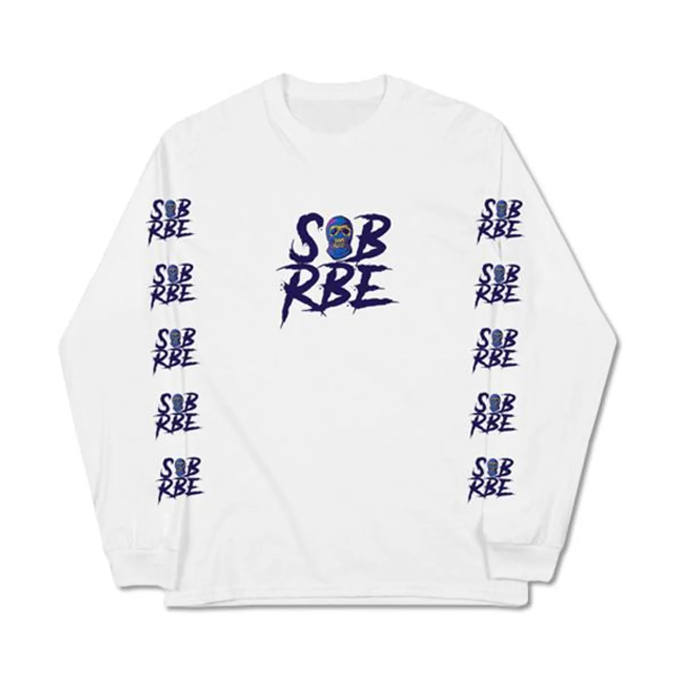SOB X RBE SKI MASK LOGO LONGSLEEVE - WHITE