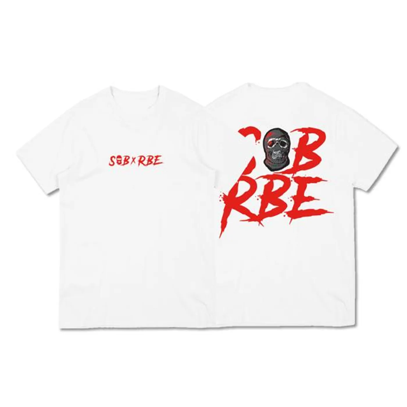 SOB X RBE RED LOGO TEE - WHITE