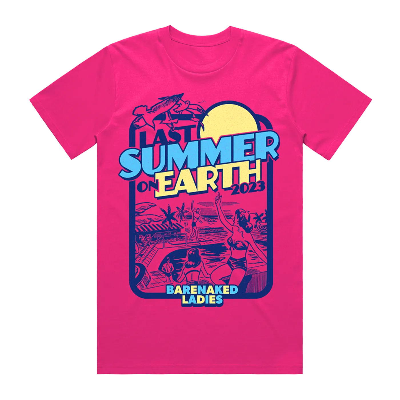 Barenaked Ladies LSOE 2023 Pool Party Fuchsia Tee