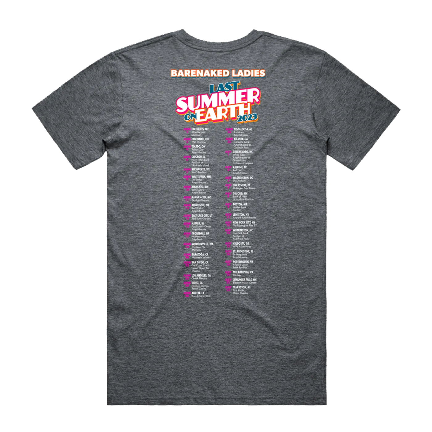 Barenaked Ladies LSOE 2023 Dark Grey Heather Tour Tee