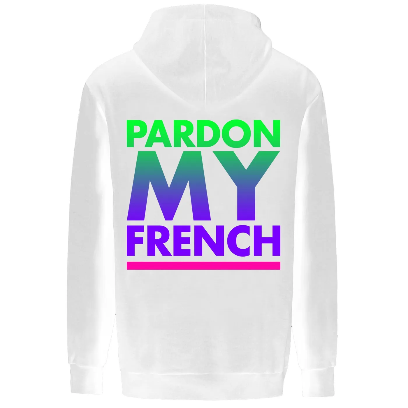 PARDON MY FRENCH SUNSET EDITION WHITE HOODIE