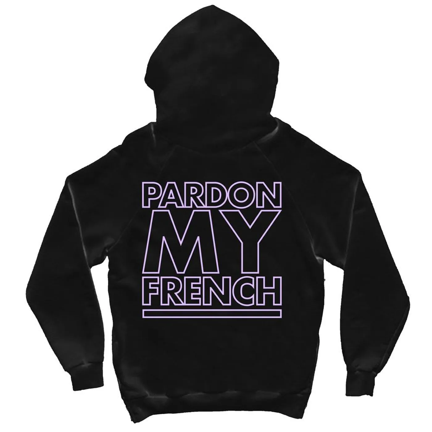 Pardon My French PMF CLASSIC LOGO BLACK ZIPPED HOODIE