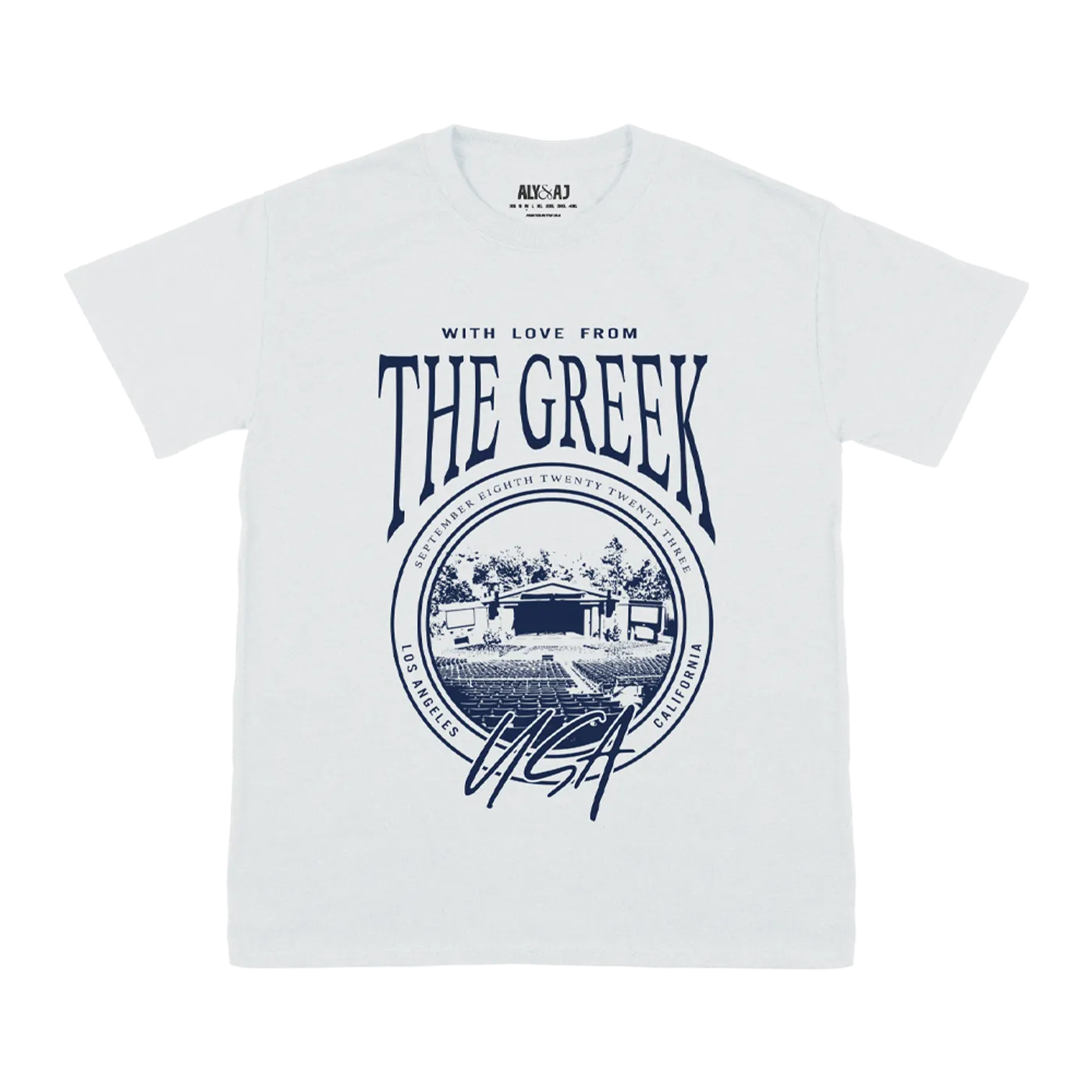 Aly & AJ Collegiate Greek USA Premium Tee
