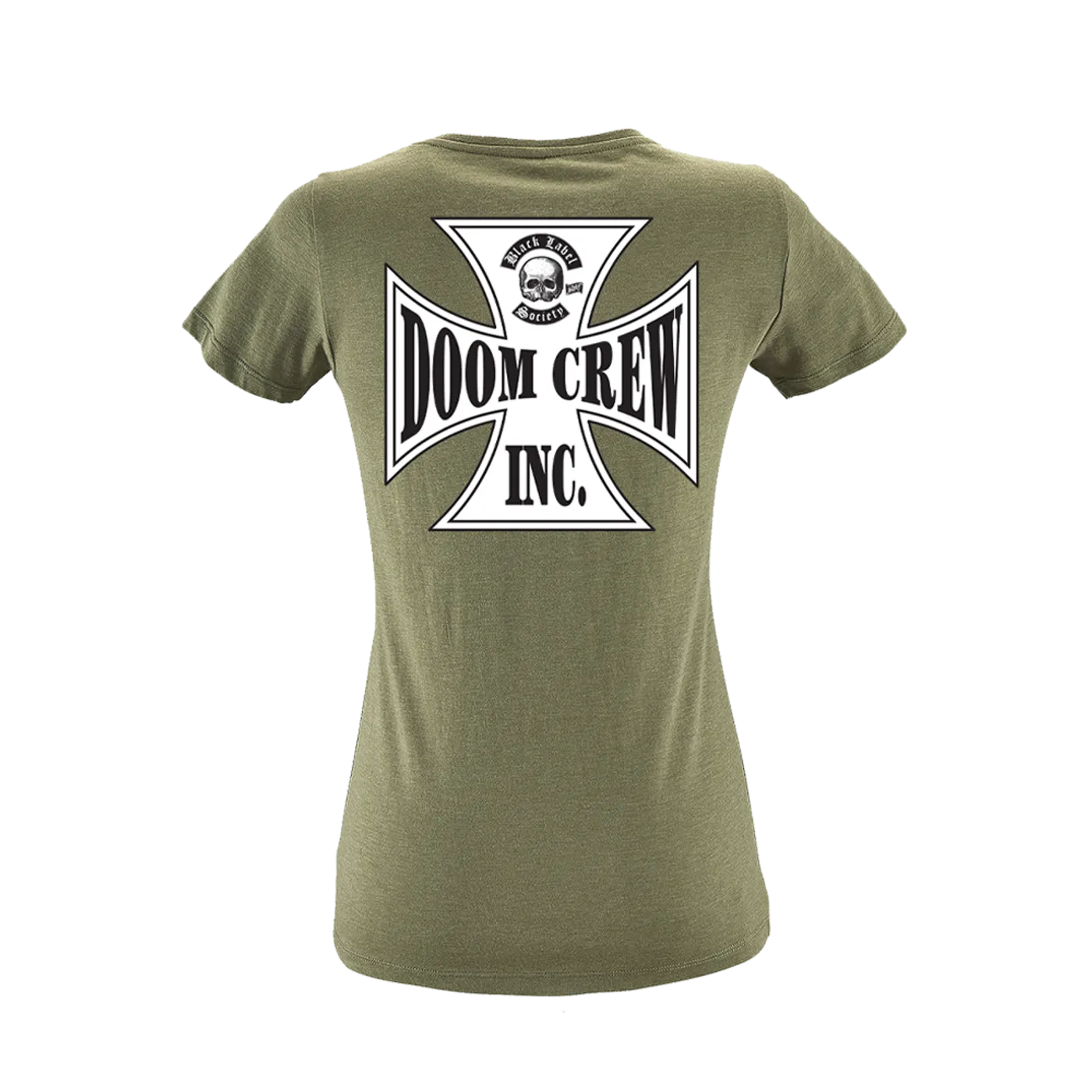 Black Label Society Doom Crew Inc. Women's Military Green Tee