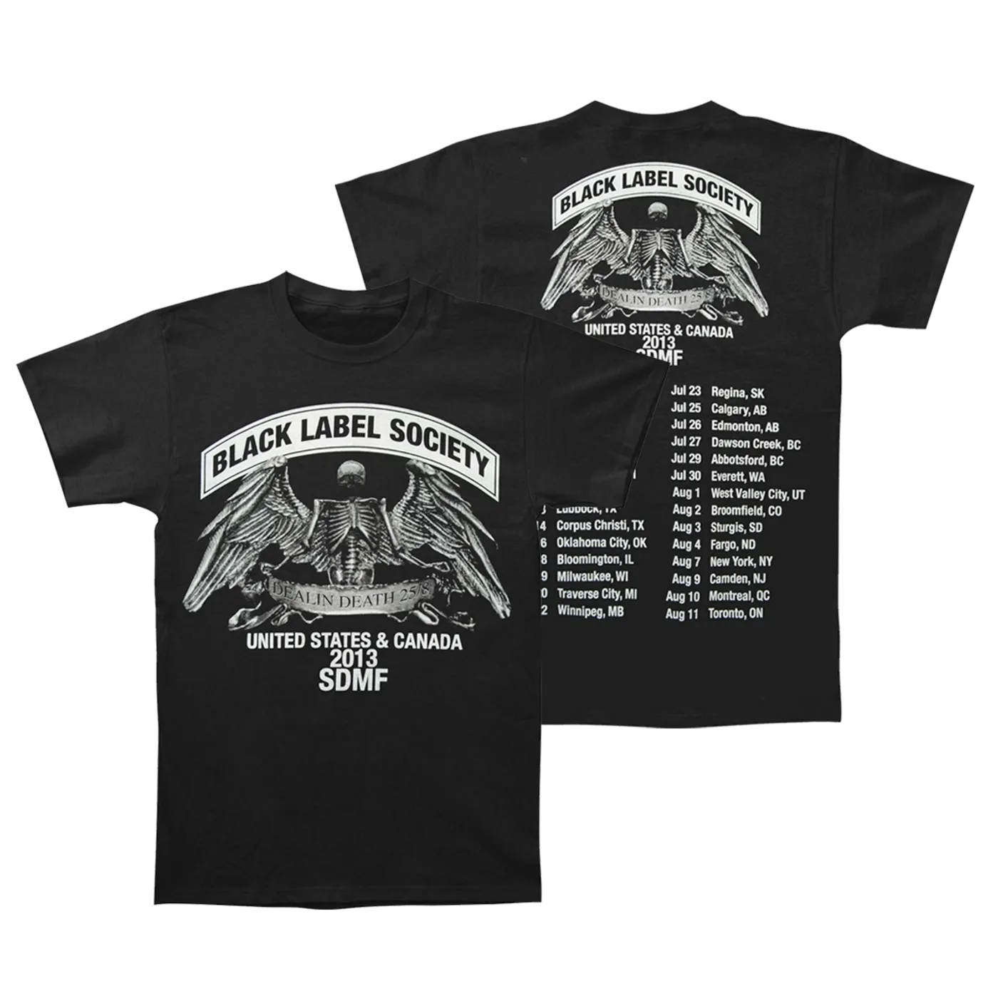 Black Label Society Metal Skully Wings T