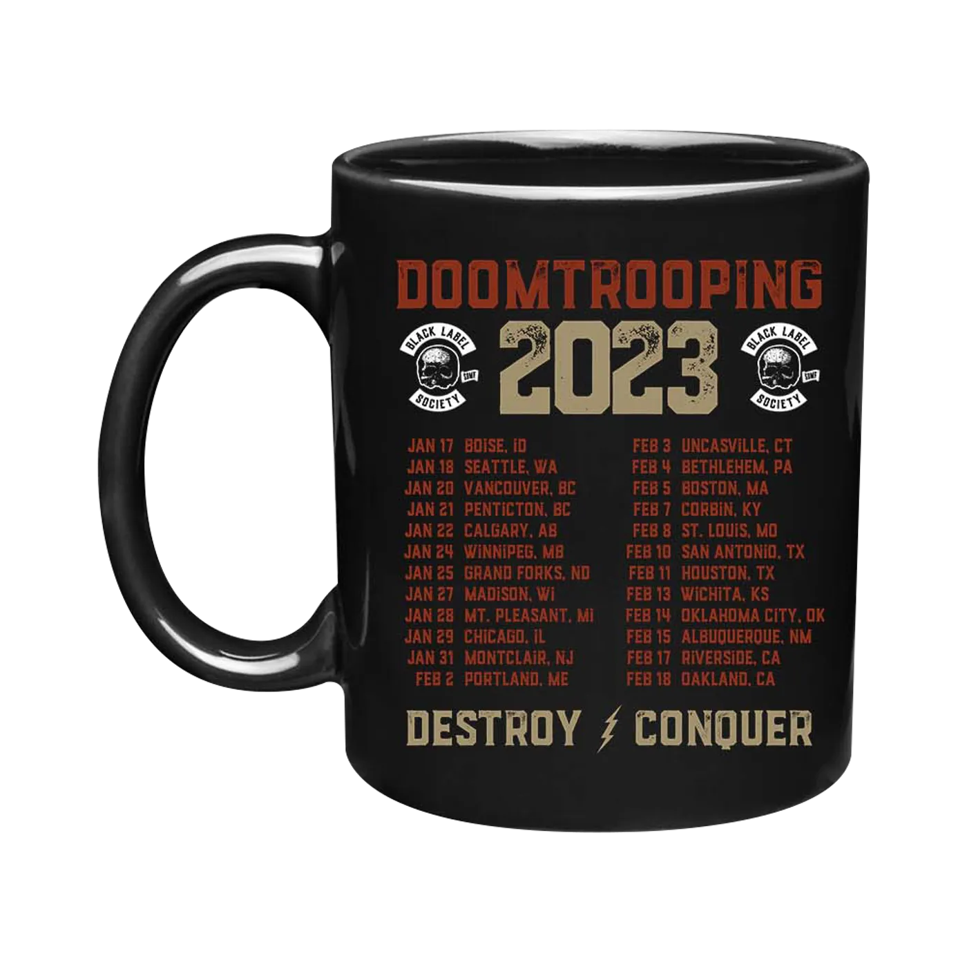 Black Label Society Doom Trooping Winter 2023 Tour Mug