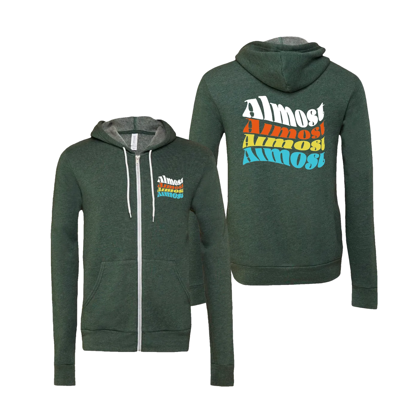 Joe Russo's Almost Dead Almost Wavy Zip Hoodie (Heather Forest)