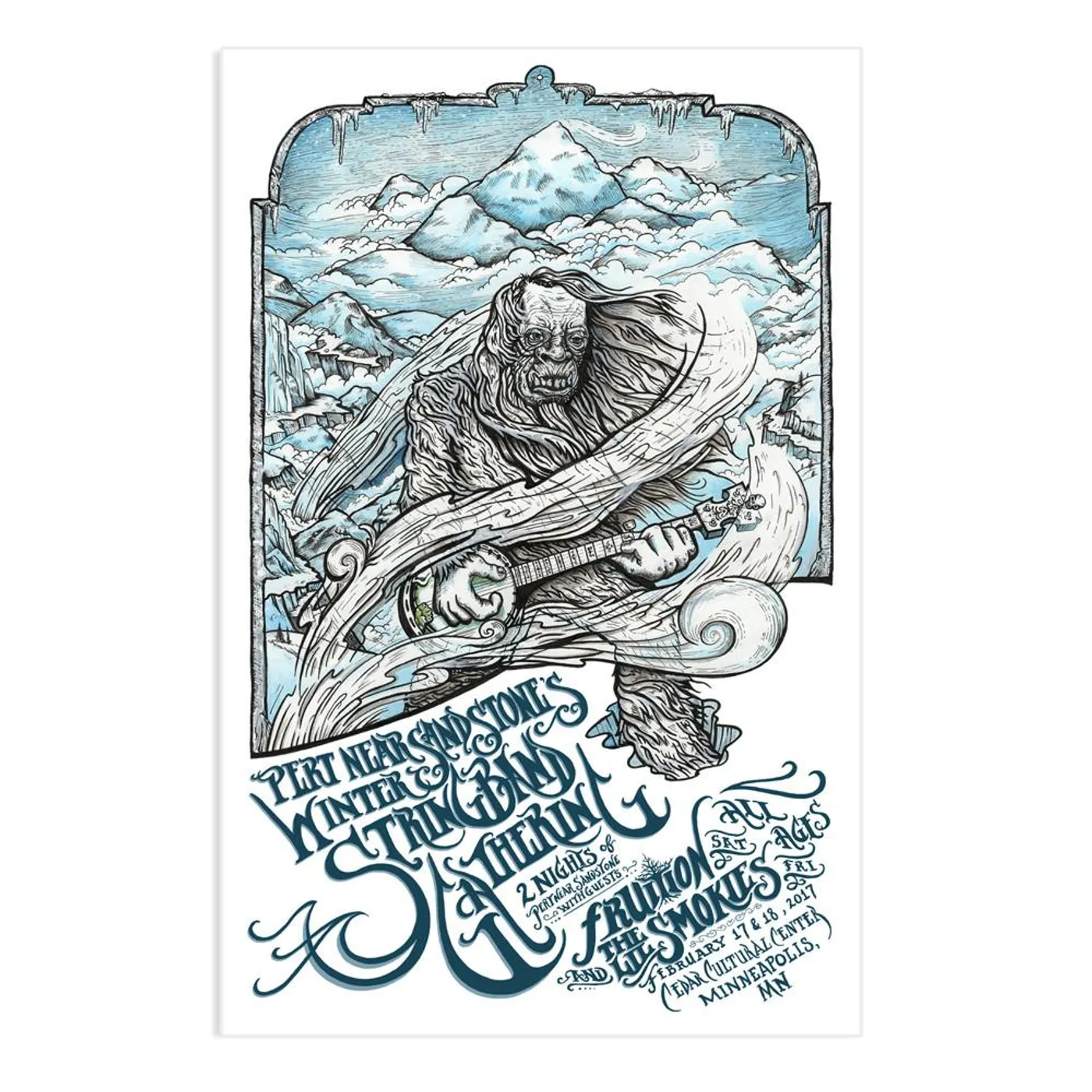 Pert Near Sandstone Winter Stringband Gathering Poster