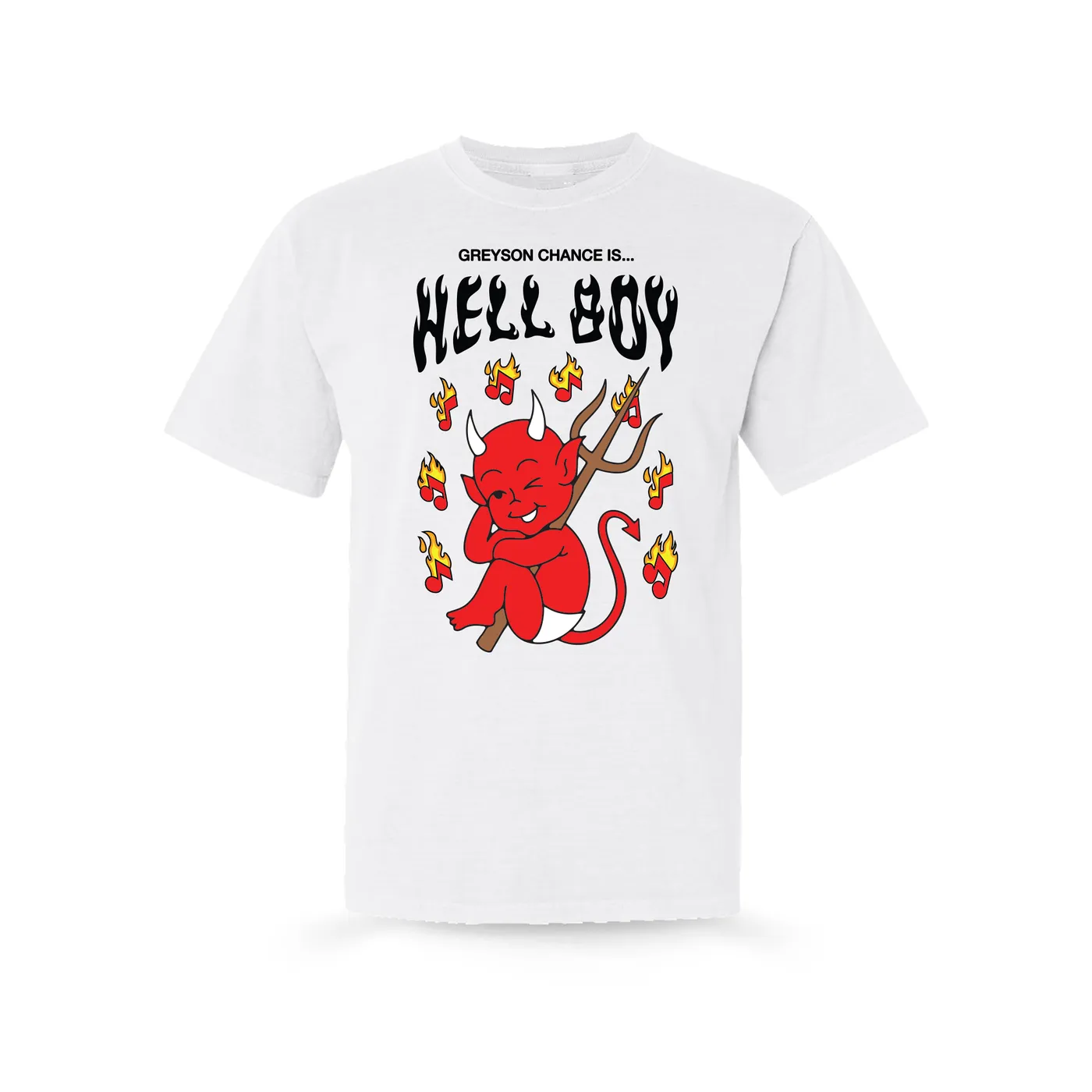 Greyson Chance Hellboy Tee - White