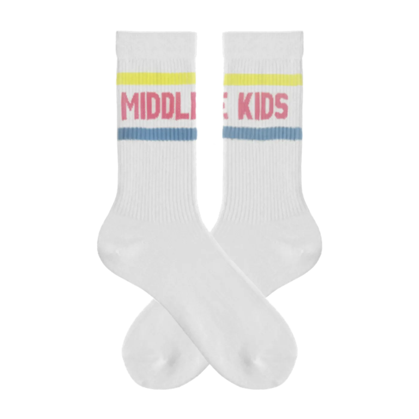 Middle Kids WHITE LOGO SOCKS