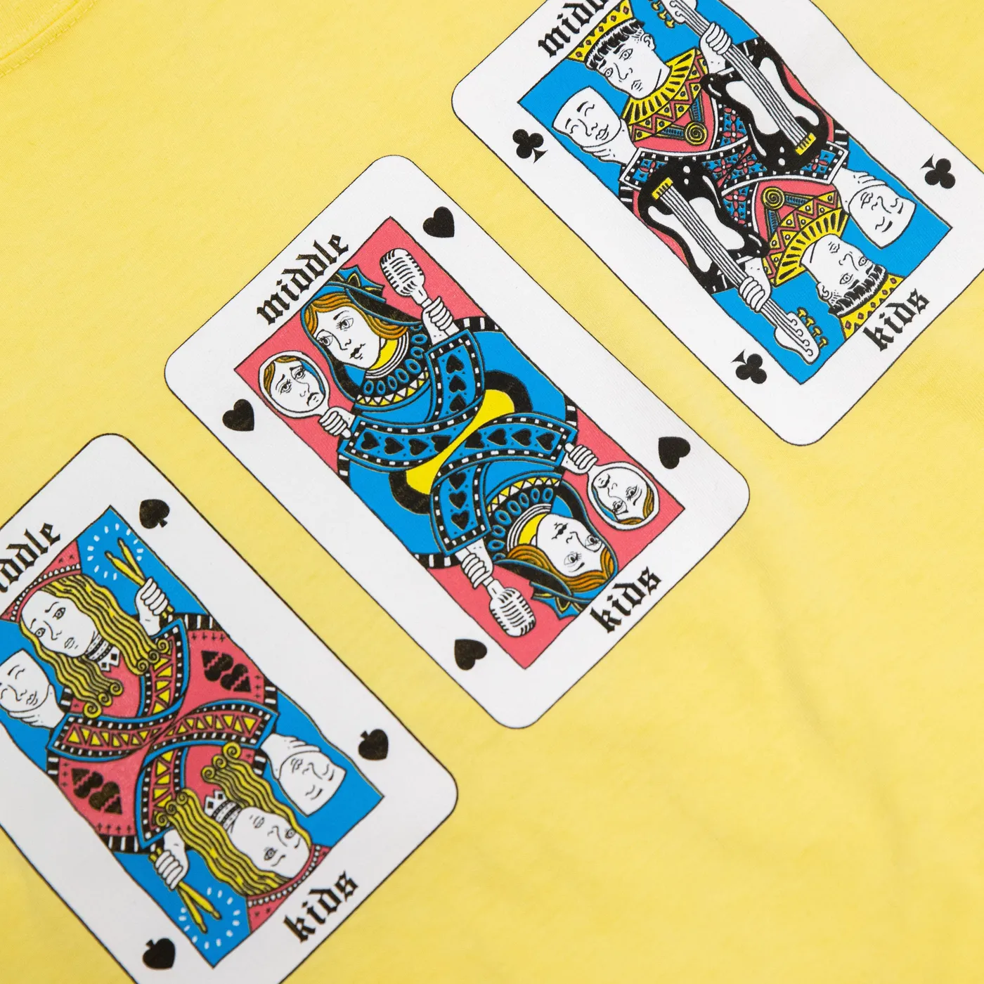 Middle Kids Yellow Playing Cards Tee