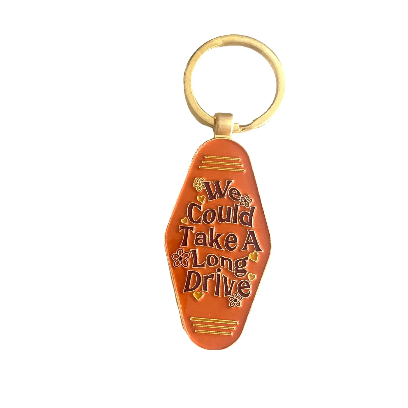 Hollie Col We Could Take A Long Drive Keyring (Orange)