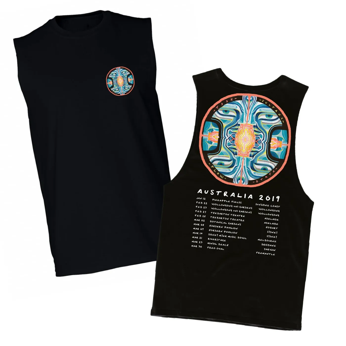 Tash Sultana Flow State 2019 Australia Tour Sleeveless (Black)