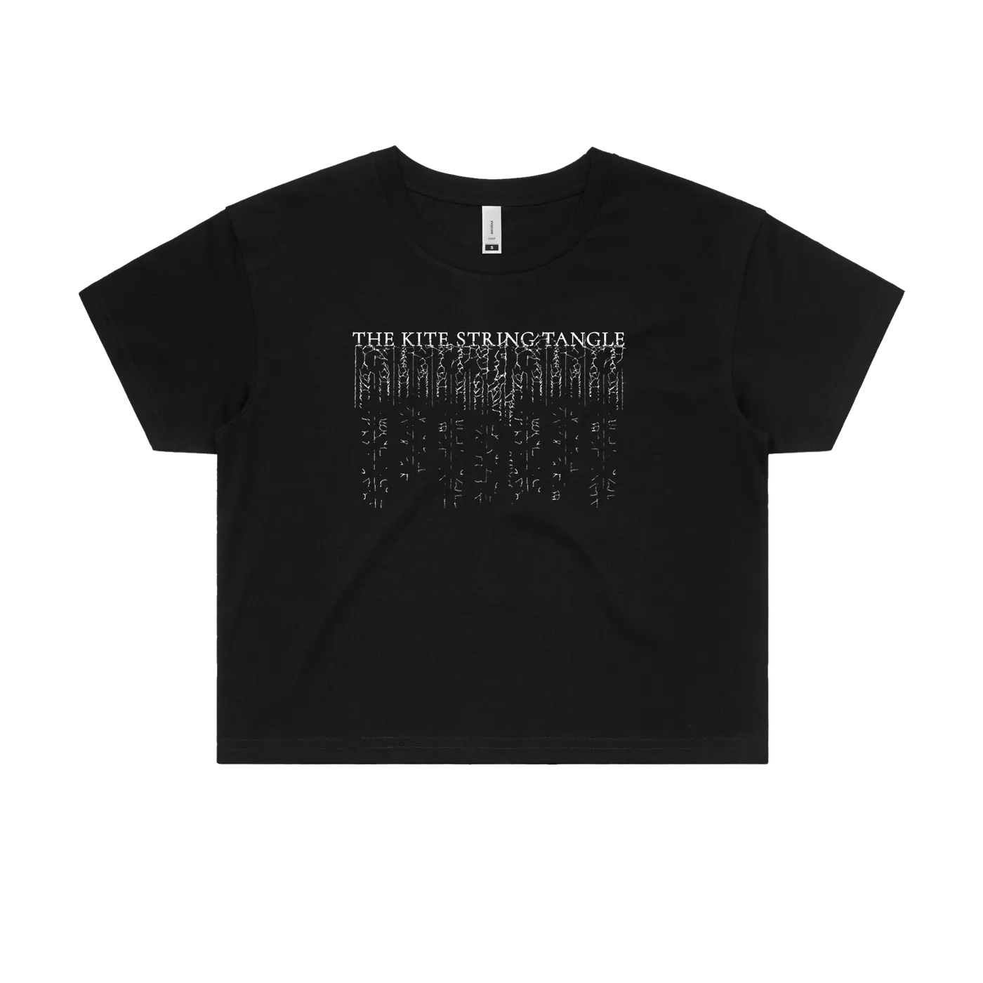 The Kite String Tangle String Tangle Crop Tee (Black)