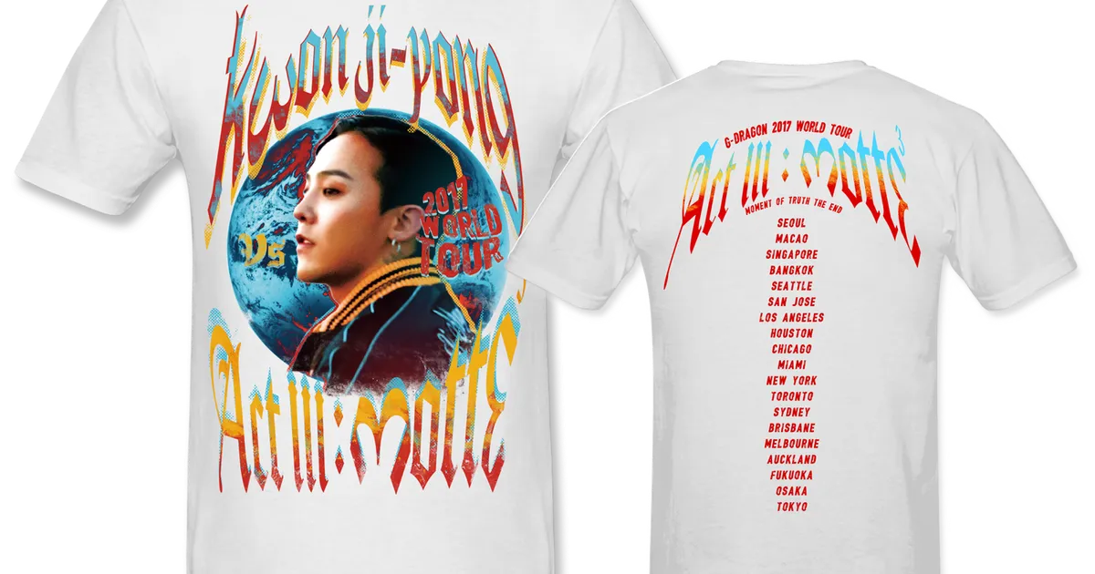 ★G-DRAGON 2017 WORLD TOUR Tシャツ★ KPOP G-DRAGON WORLD TOUR 2017 T SHIRT BLACK L | eBay