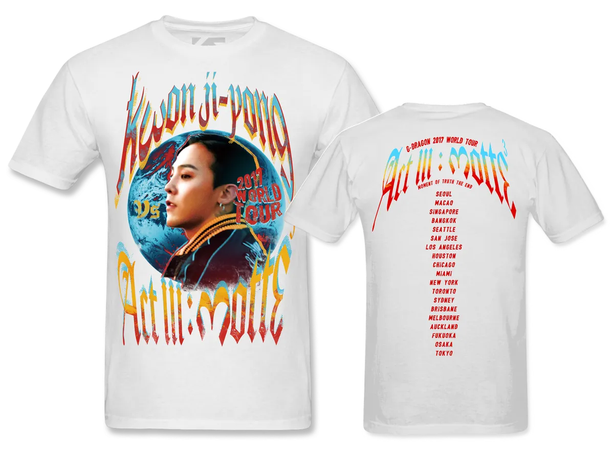 BIGBANG - [MOTTE] G-DRAGON WHITE T-SHIRT TYPE 1